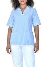 Cargar imagen en el visor de la galería, Uniforme de Pantalón - Oxford Azul con Pantalón Blanco