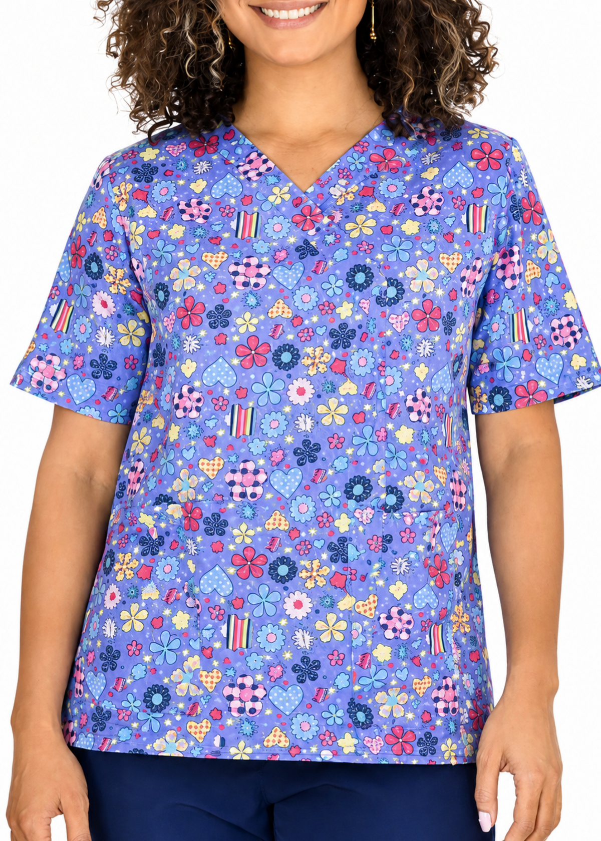 Camisa antifluidos - Flores y Corazones