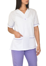 Cargar imagen en el visor de la galería, Uniforme de Pantalón LS - blanco lila