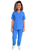 Cargar imagen en el visor de la galería, Uniforme de Pantalón LS - Azul Hortensia BasicOne
