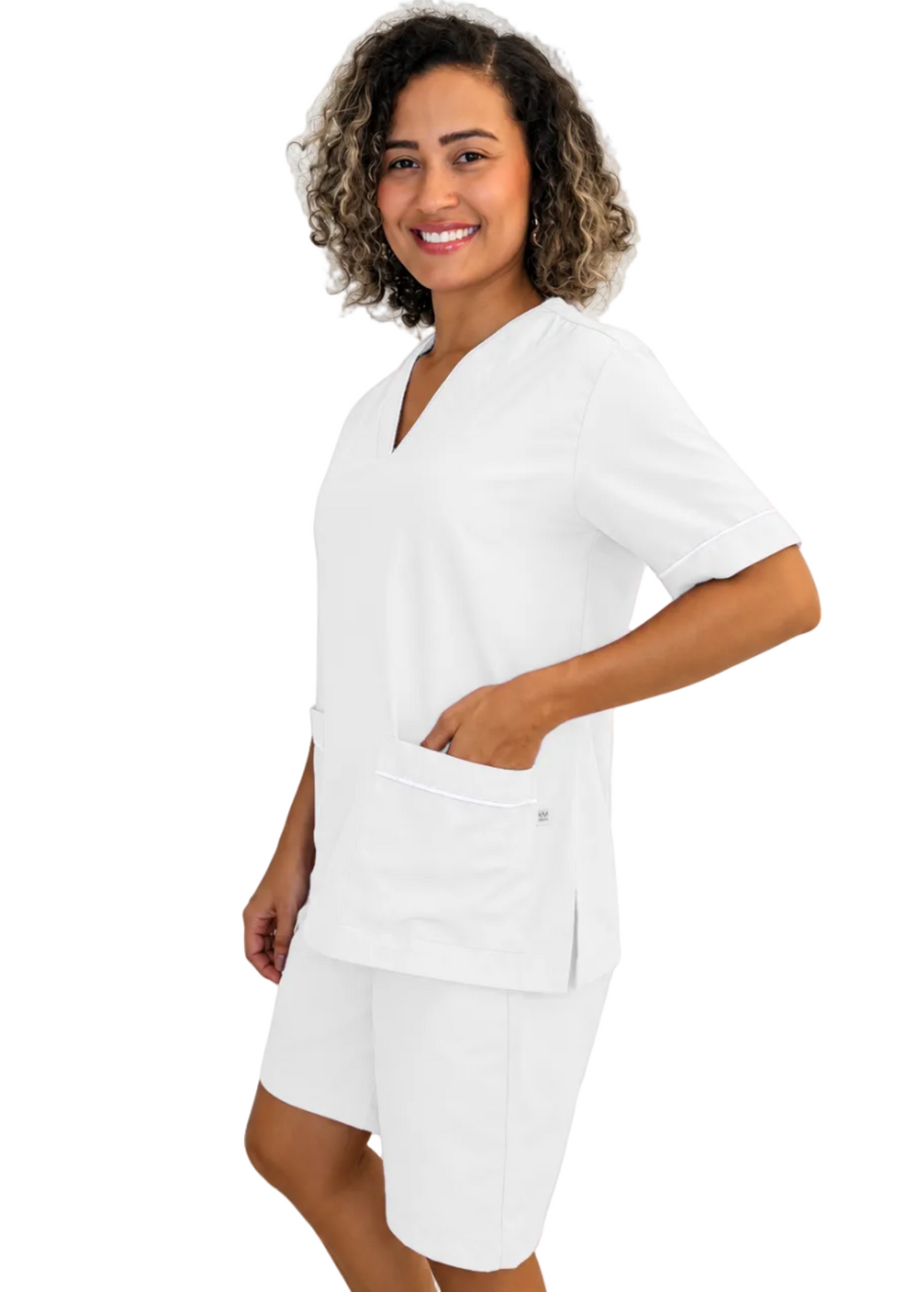 Uniforme de Bermuda - Popelina Blanco