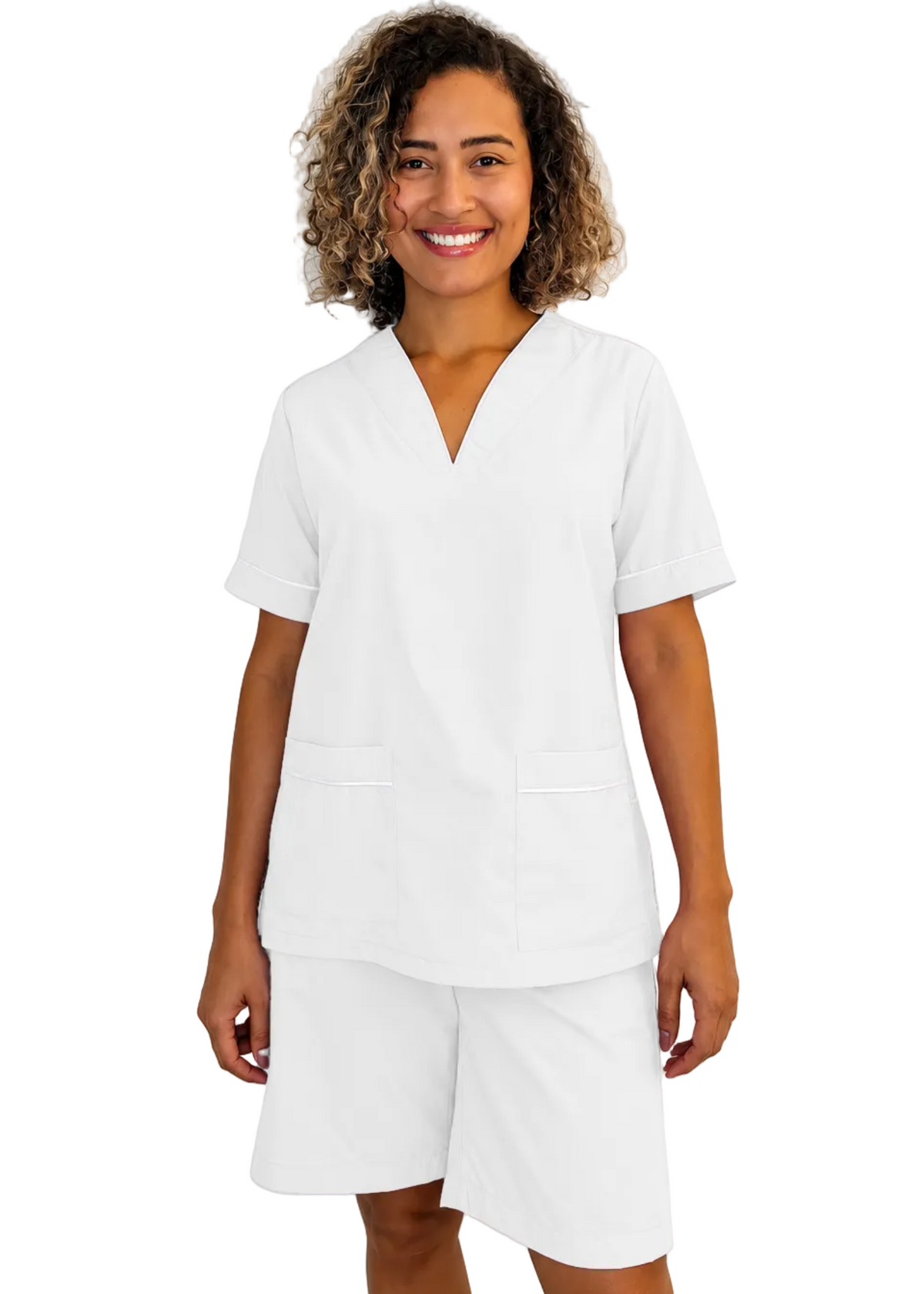 Uniforme de Bermuda - Popelina Blanco