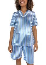 Cargar imagen en el visor de la galería, Uniforme de Bermuda - Rayas Azules