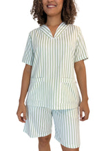 Cargar imagen en el visor de la galería, Uniforme de Bermuda - Rayas Verdes