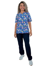 Cargar imagen en el visor de la galería, Camisa antifluidos - Nurse fondo Azul