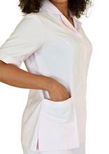 Cargar imagen en el visor de la galería, Uniforme de Bermuda - Oxford Rayas Rosadas