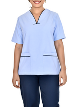 Cargar imagen en el visor de la galería, Uniforme de Pantalón - Oxford Azul con toque Azul Turquí