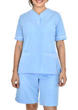 Cargar imagen en el visor de la galería, Uniforme de Bermuda - Popelina Azul