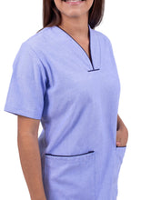 Cargar imagen en el visor de la galería, Uniforme de Bermuda - Oxford Azul claro con un toque azul turquí
