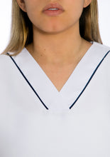 Cargar imagen en el visor de la galería, Uniforme de Pantalón - Blanco con Azul Turquí