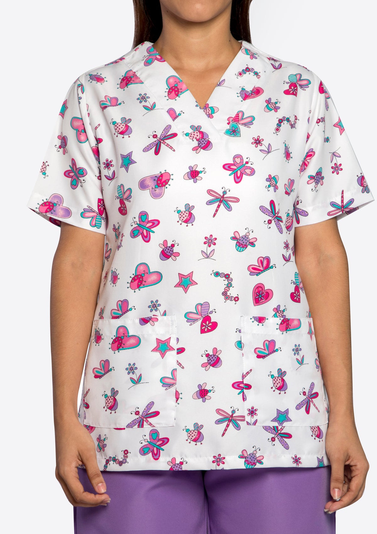 Camisa antifluidos - libélulas lila