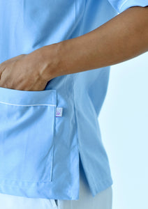 Uniforme de Pantalón - Oxford Azul con Pantalón Blanco