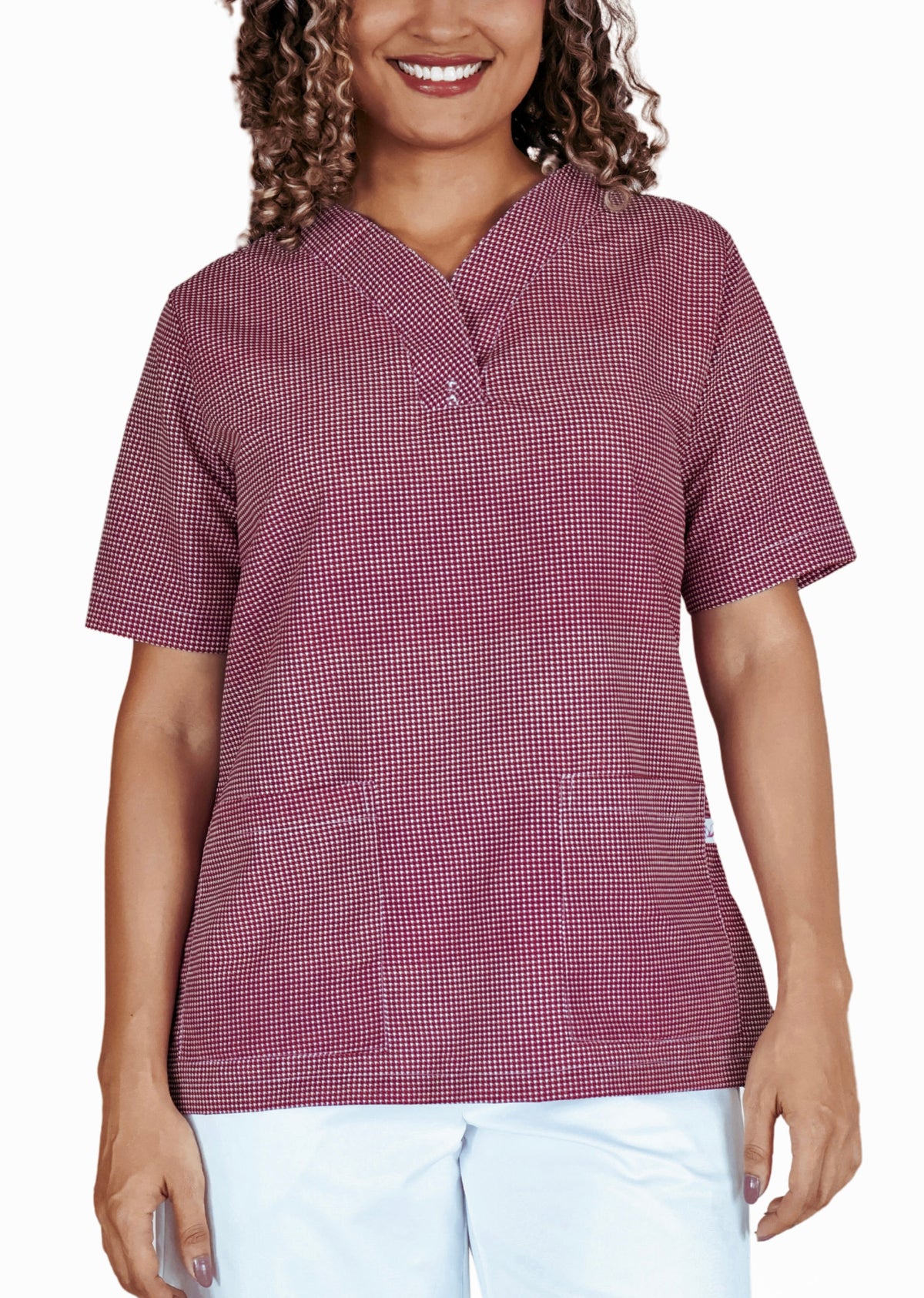 Camisa antifluidos - Cuadros Rojos y Blancos