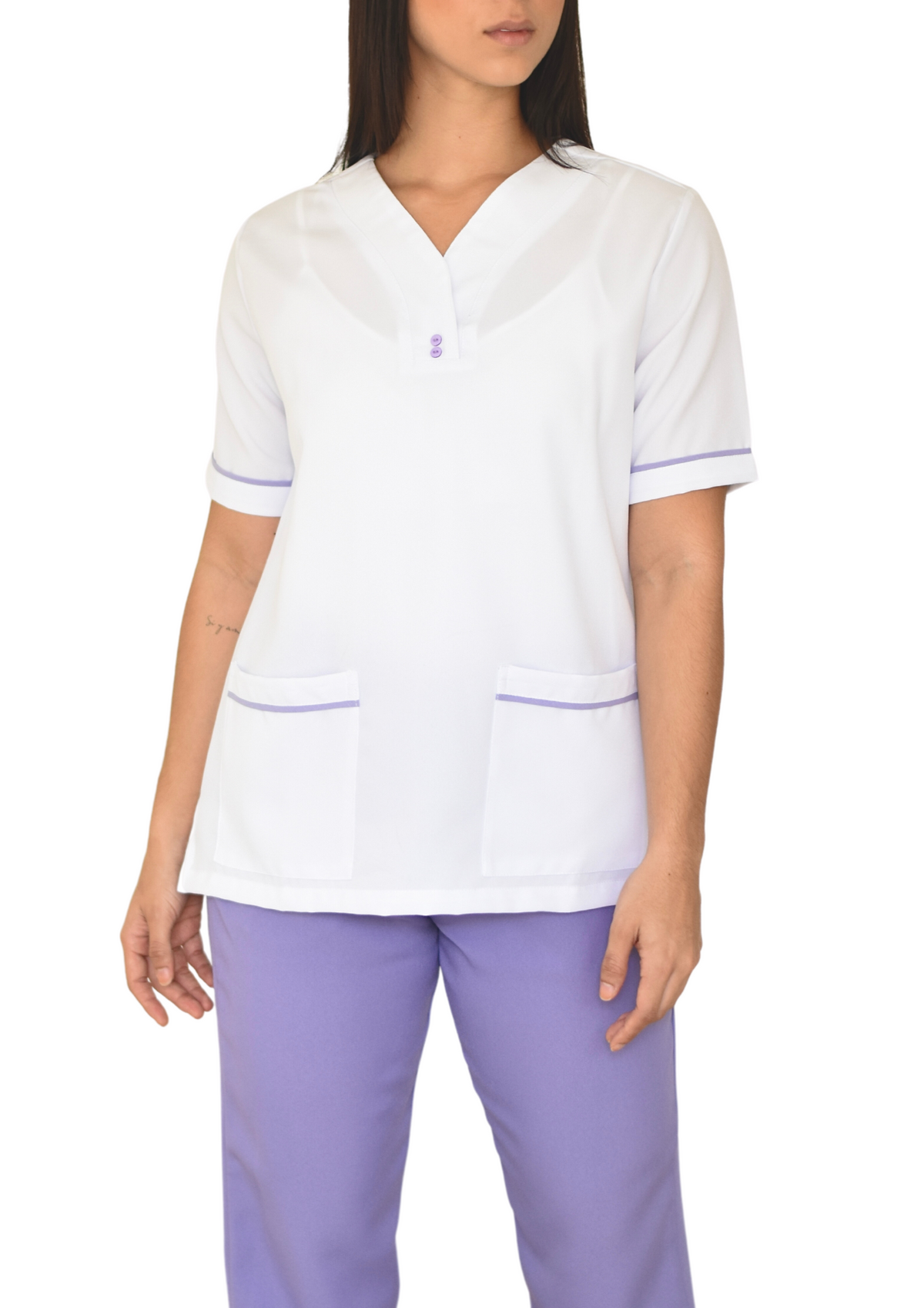 Combo Camisa Pantalón y Bermuda LS - blanco lila
