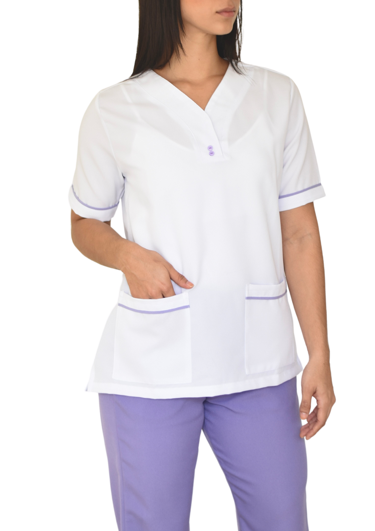 Combo Camisa Pantalón y Bermuda LS - blanco lila