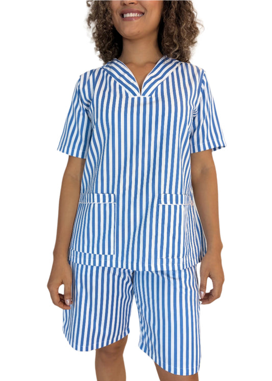 Uniforme de Bermuda - Rayas Azules