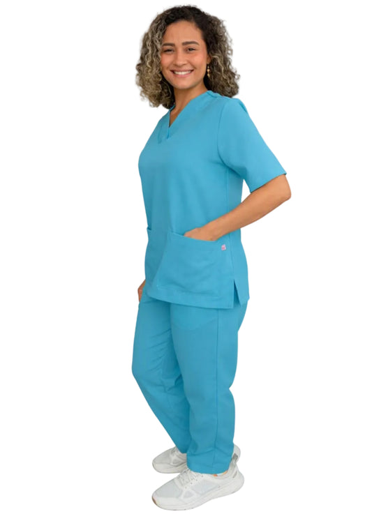 Uniforme de Pantalón LS - Azul Turquesa BasicOne