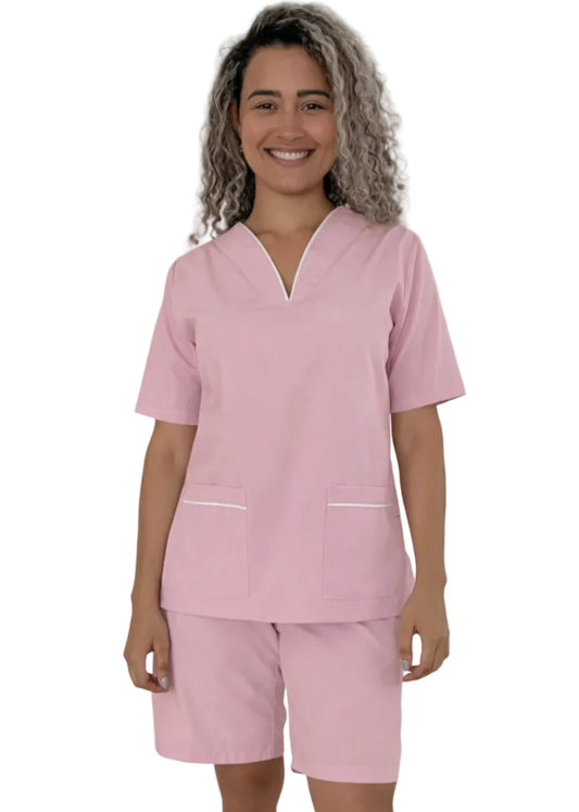 Uniforme de Bermuda - Popelina Rosa Oscuro
