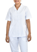 Cargar imagen en el visor de la galería, Uniforme de Pantalón - Oxford blanco con letín
