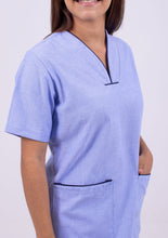 Cargar imagen en el visor de la galería, Camisa - Oxford Azul claro con un toque azul turquí
