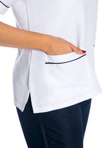 Uniforme de Pantalón - Blanco con Azul Turquí