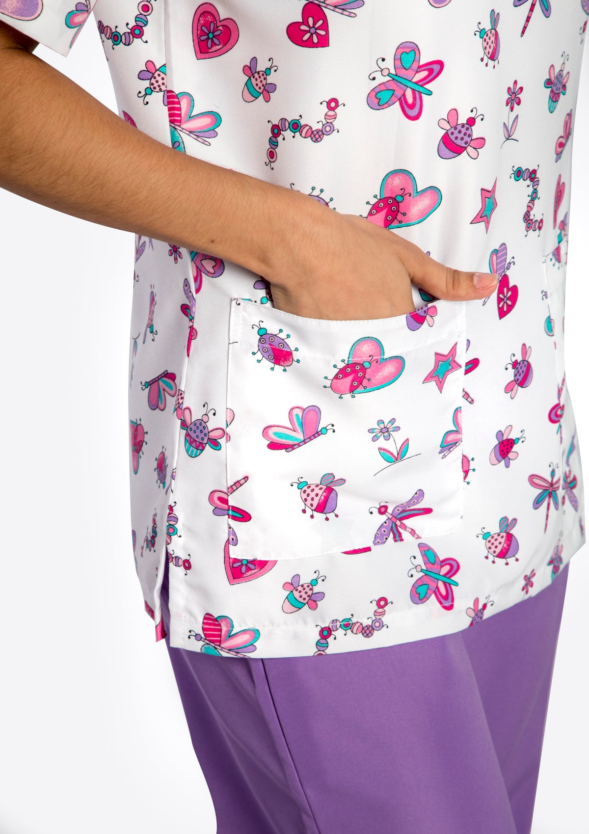 Camisa antifluidos - libélulas lila